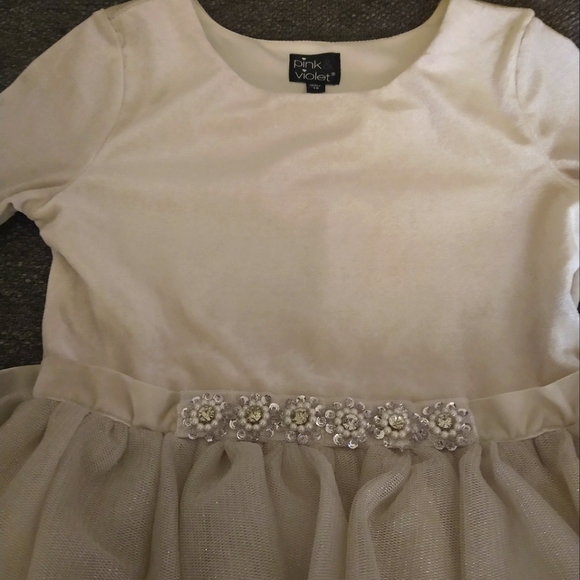 Girls Fitted and Flare Silhouette Party Dress - Picture 2 of 5
